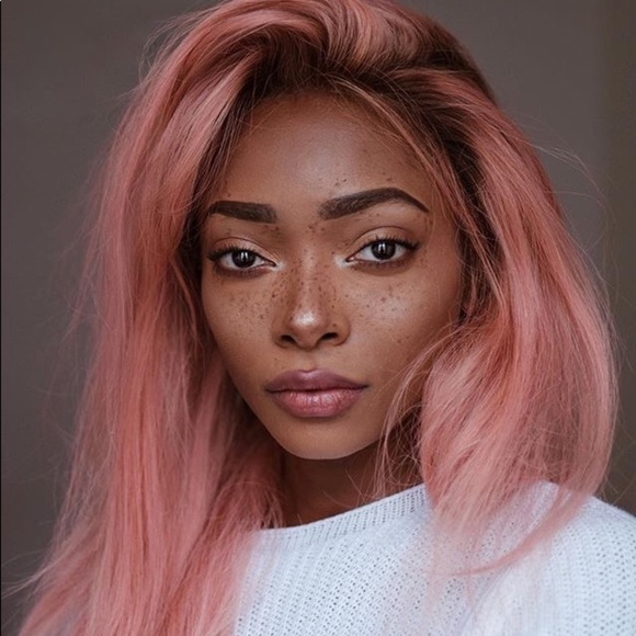 MADDIE 28” Pink with dark roots LaceFront Wig ? main image 4